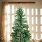 6ft PVC Evergreen Christmas Tree with Hinged Branches and Sturdy Metal Stand